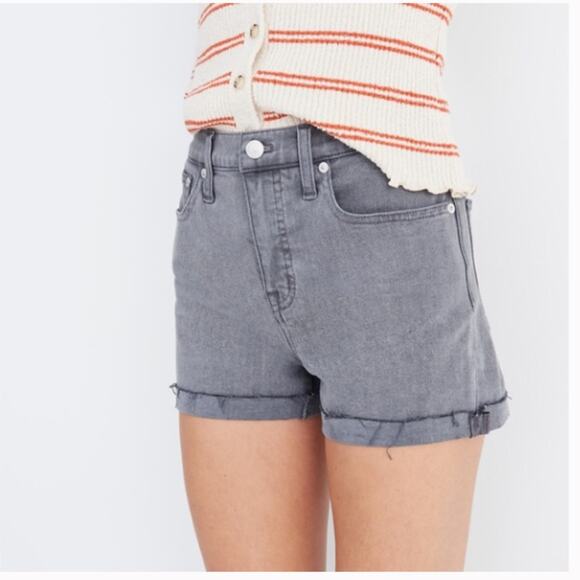 NWT Madewell High Waist Cutoff Denim Shorts In Crowley Wash 33 - Picture 1 of 7